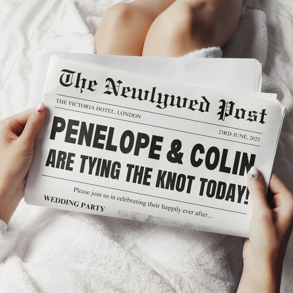 personalised wedding newspaper - customizable wedding newspaper programme
