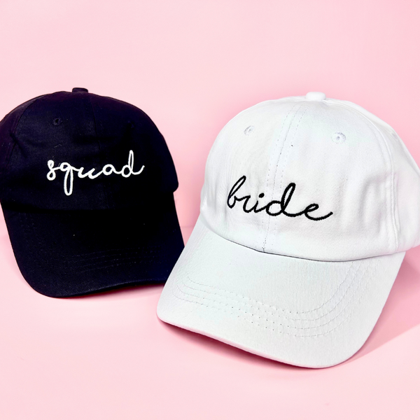 Bride & Squad Embroidered Sports Caps