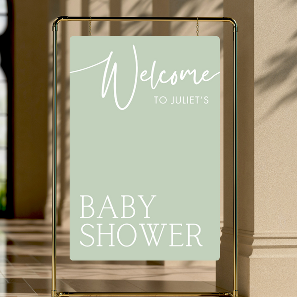 Custom Baby Shower Welcome Sign