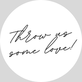 Round wedding confetti bag stickers with ‘Toss for the Newlyweds’ text – minimalist wedding favor labels for confetti packets