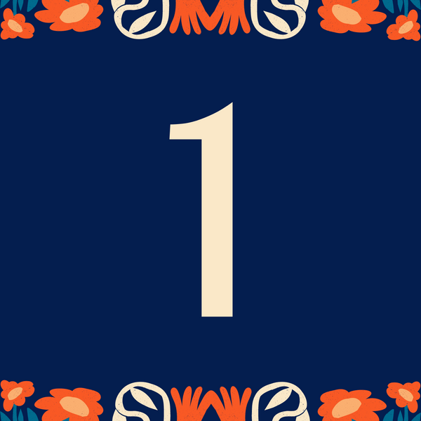 Retro Navy Table Numbers