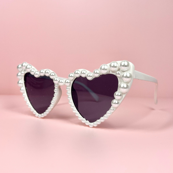 Pearl Heart-Shaped Sunglasses
