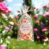 Round wedding confetti bag stickers with ‘Toss for the Newlyweds’ text – minimalist wedding favor labels for confetti packets