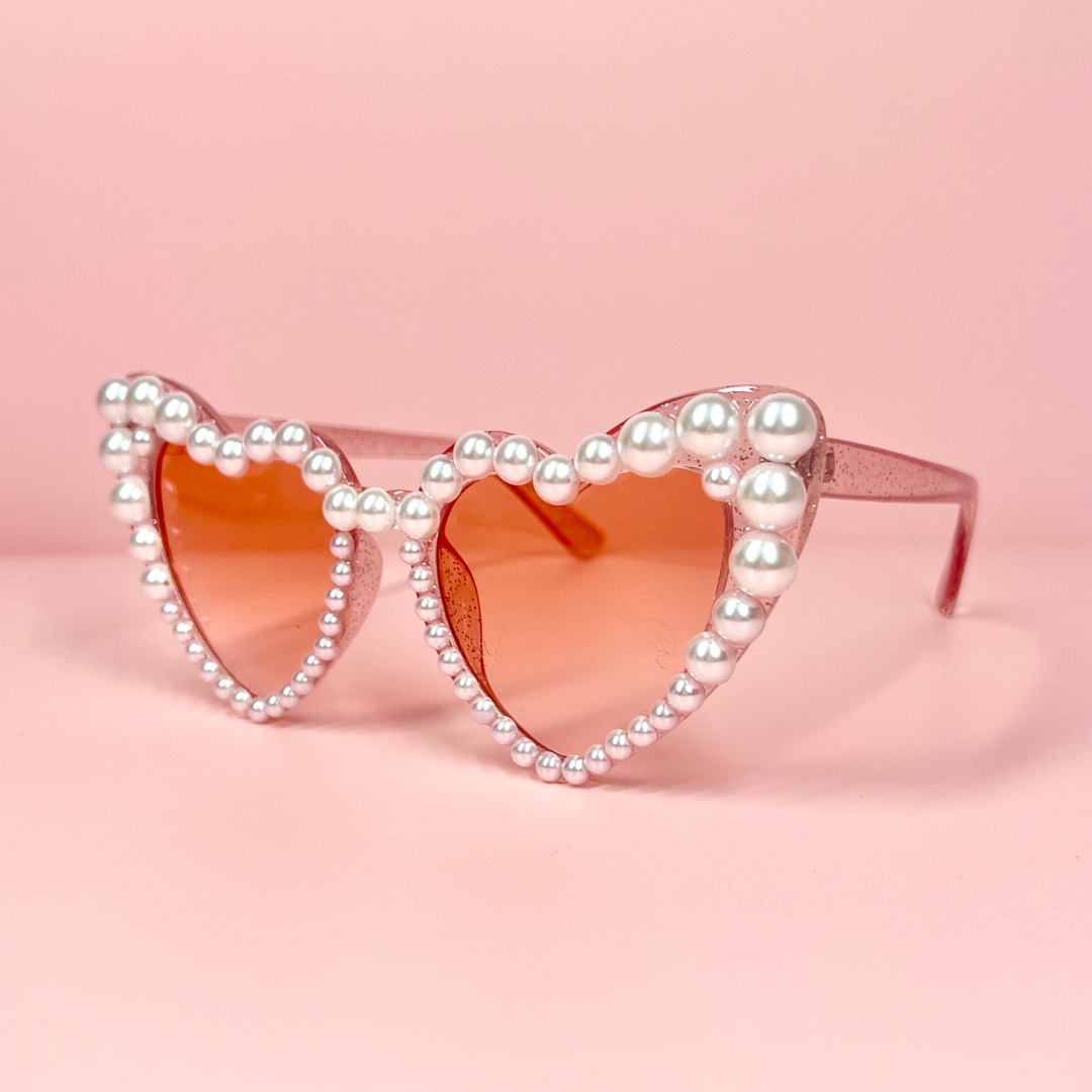 Pearl Heart-Shaped Sunglasses