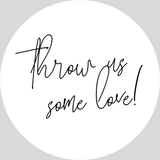 Round wedding confetti bag stickers with ‘Toss for the Newlyweds’ text – minimalist wedding favor labels for confetti packets