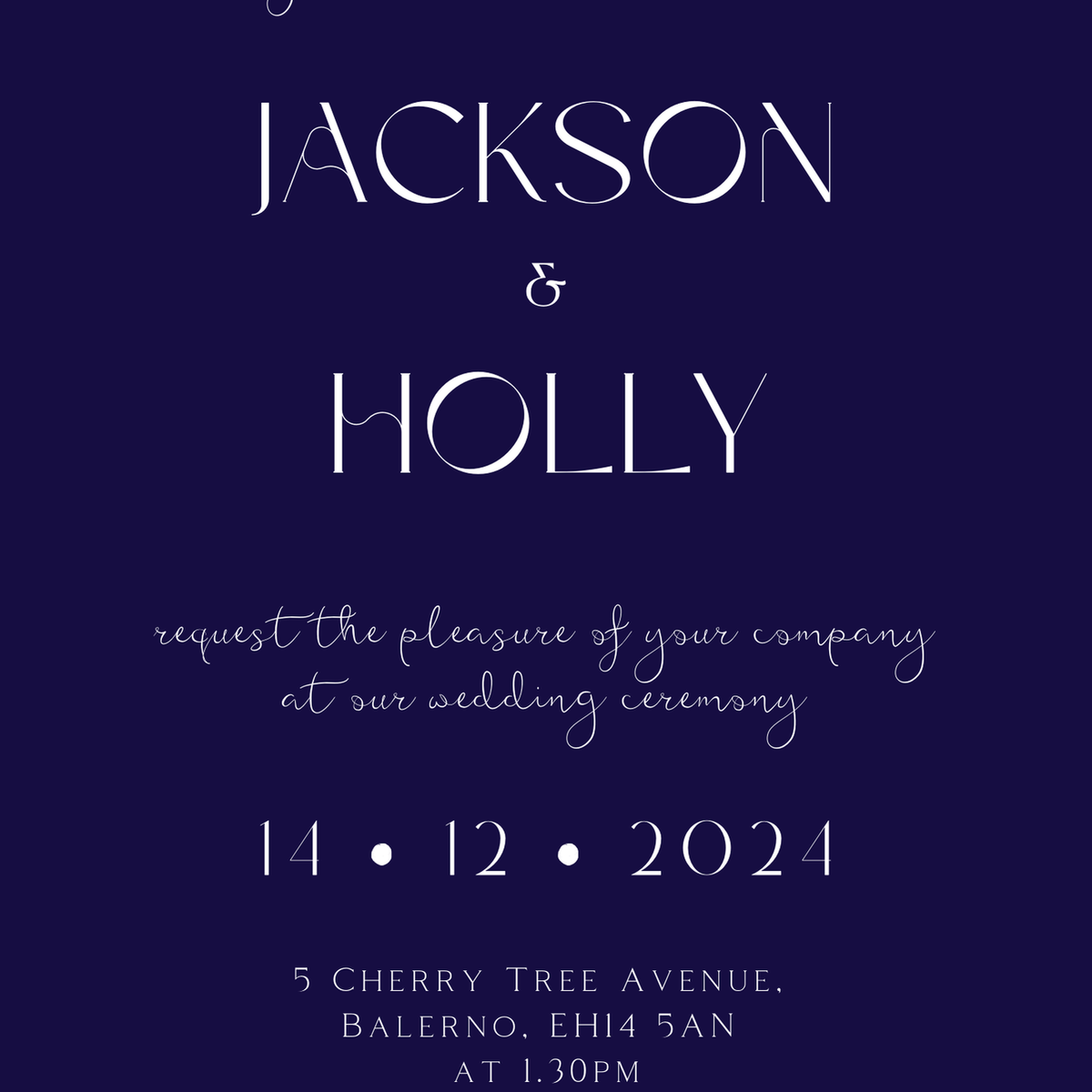 navy blue wedding invites - custom wedding invites uk - personalised wedding invitations - winter wedding