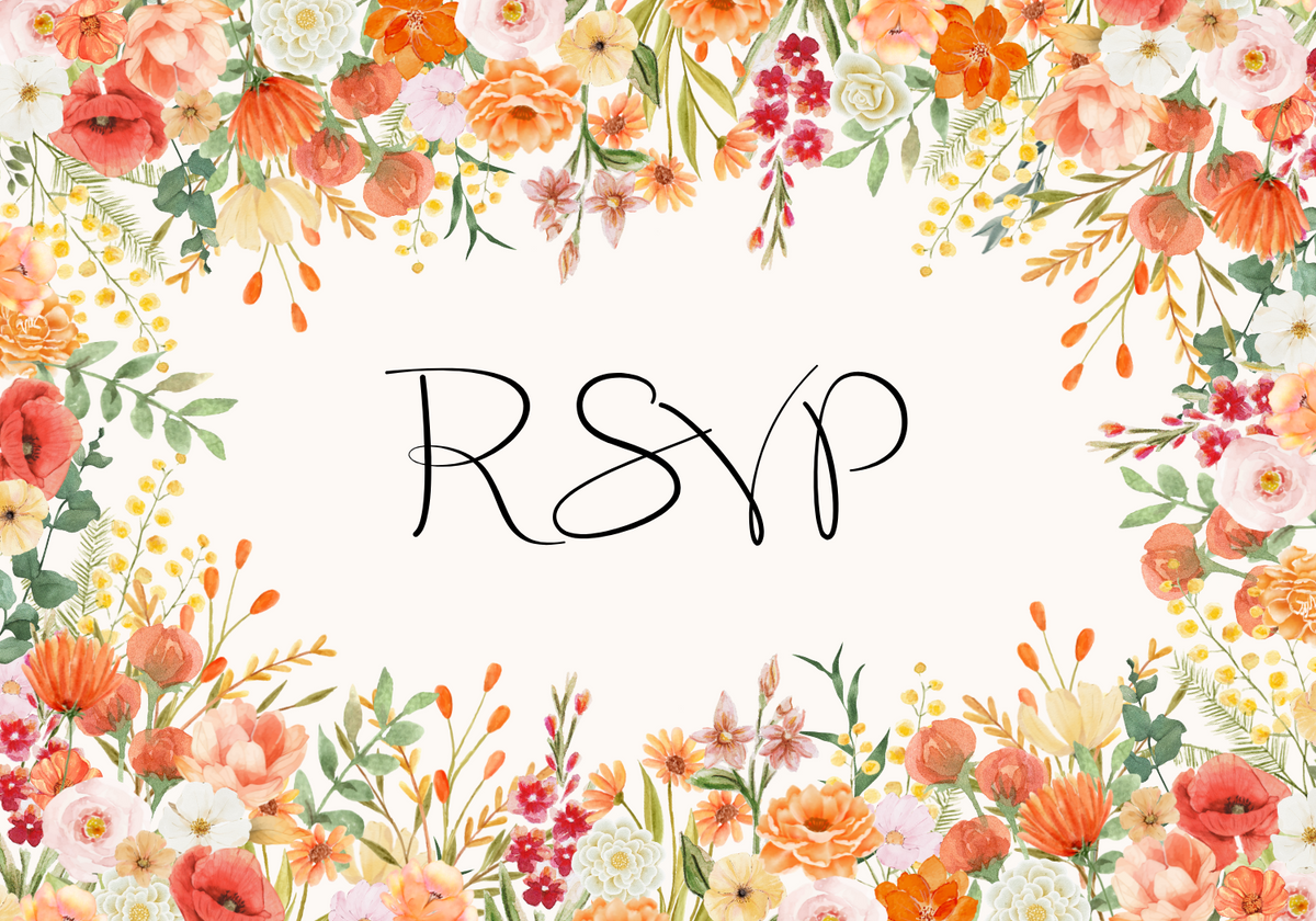 Autumnal Wedding RSVP with QR Code
