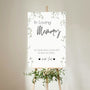 baby's breath floral in loving memory table sign - affordable personalised wedding signs