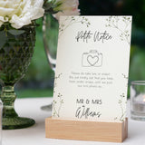 baby's breath floral polite notice wedding sign - Polite notice card for wedding display - luxury wedding signage