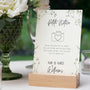 baby's breath floral polite notice wedding sign - Polite notice card for wedding display - luxury wedding signage