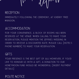 navy blue snowflakes wedding invites - custom wedding invites uk - personalised wedding invitations for winter wedding