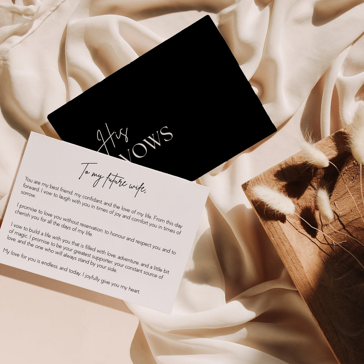 His Vows Card Black