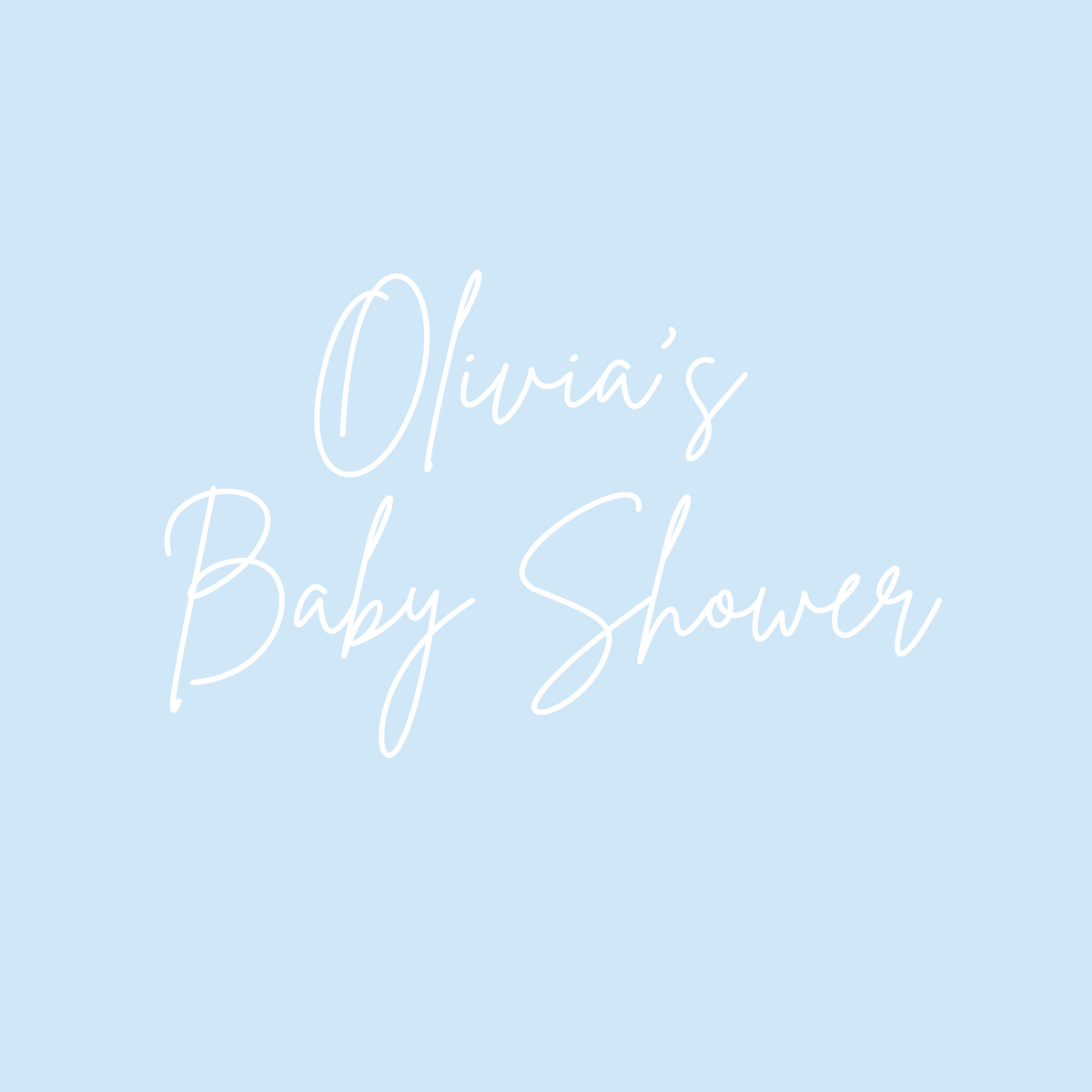 Solid Blue "Oh Baby!" Baby Shower Welcome Sign