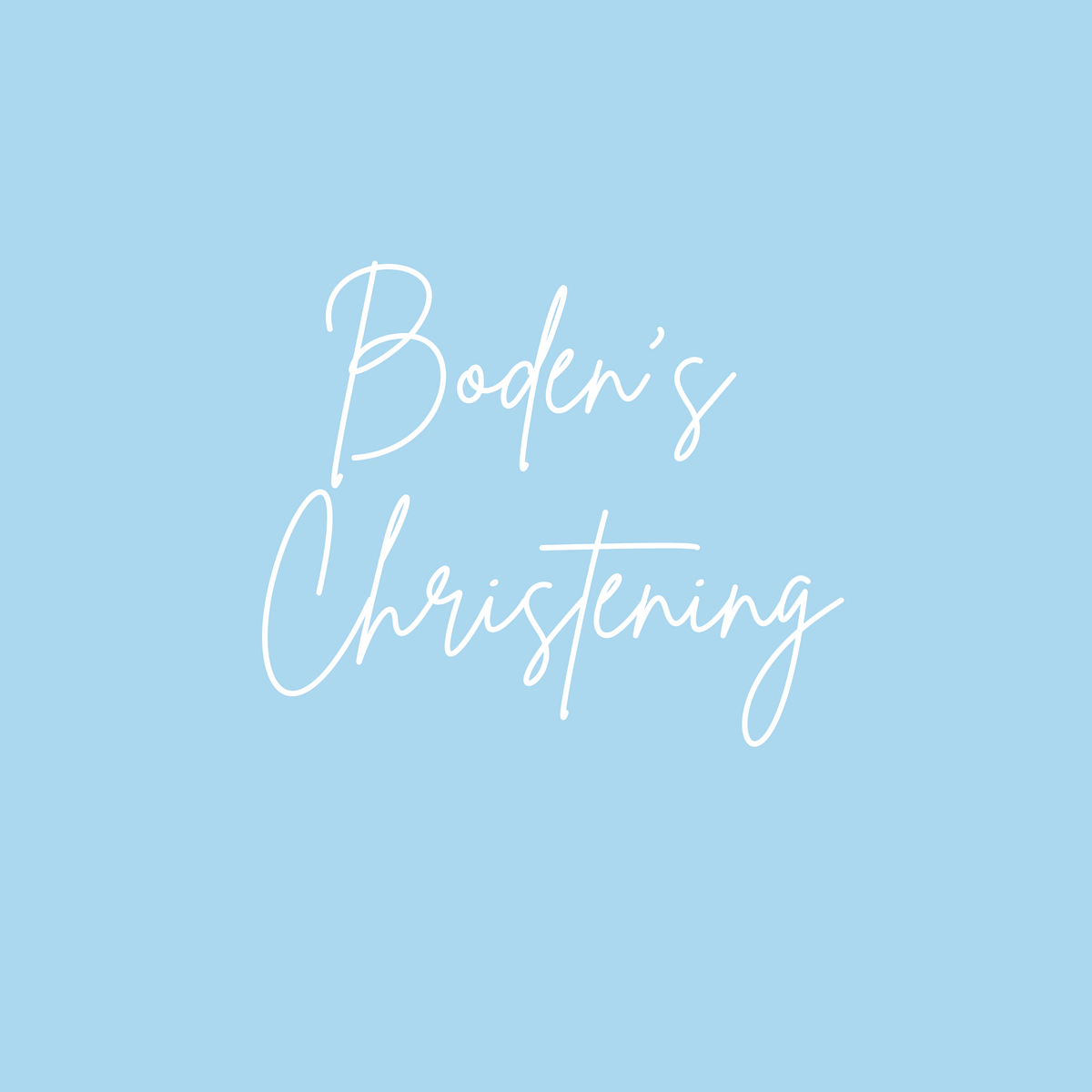 Personalised Christening Welcome Sign – A beautifully designed welcome sign featuring the baby’s name and event details, displayed on an easel at a christening venue.