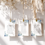 Custom Wedding Seating Plan Cards A5 or A6 – Elegant A5 or A6 wedding seating plan cards printed on 350gsm cardstock, featuring table numbers and guest names.
