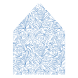 A flat lay of elegant wedding invitation envelopes, partially open to reveal beautifully designed envelope liners in various styles, including floral, modern, and classic patterns. The envelope inserts add a touch of luxury and sophistication to the stationery set.