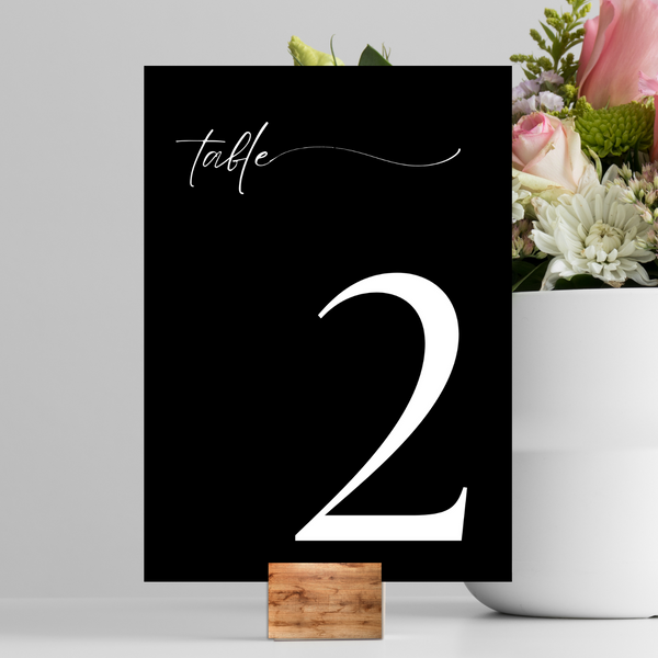 Timeless Black Table Numbers