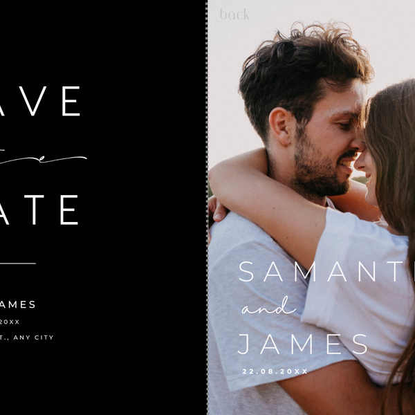 Timeless Black Save The Date