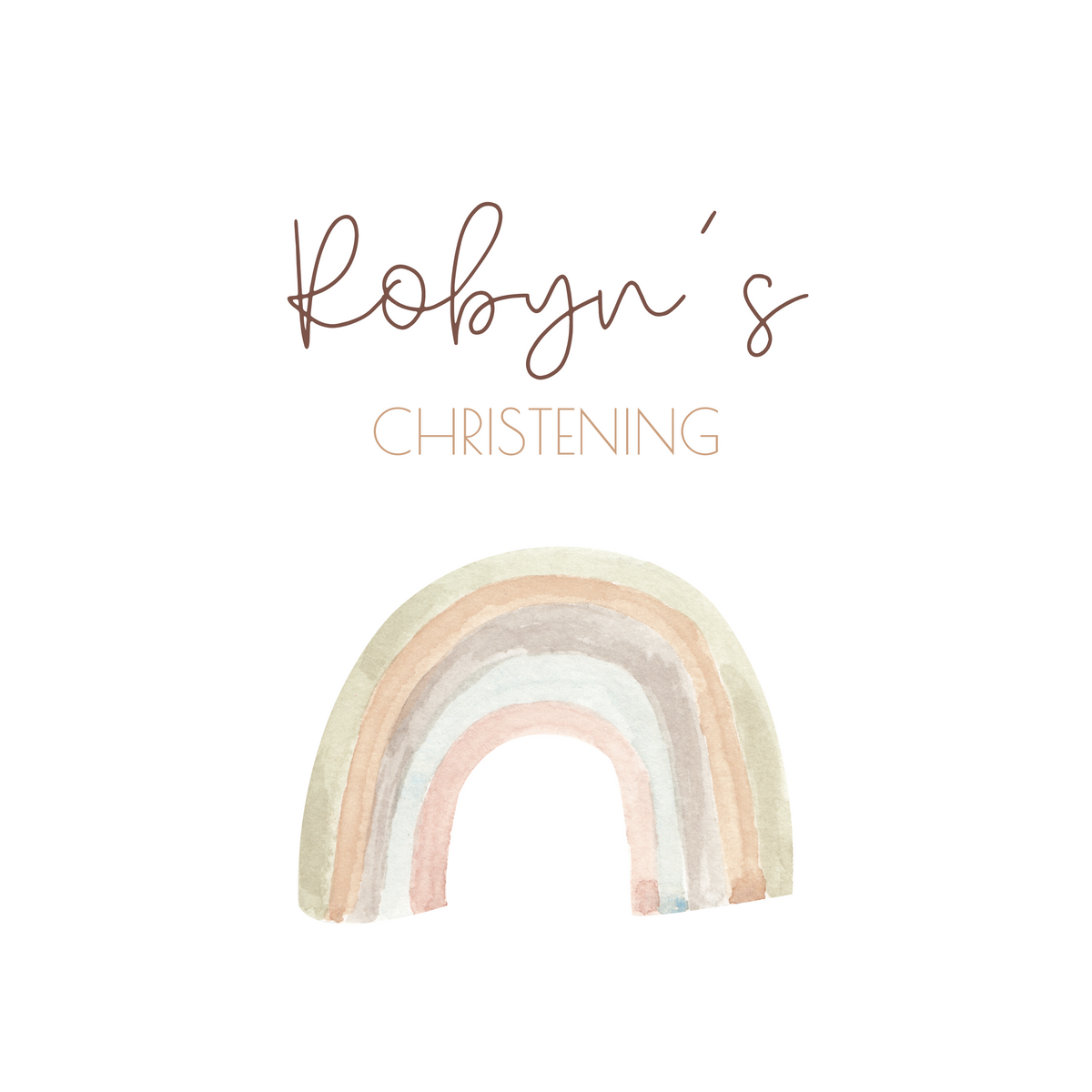 Personalised Christening Welcome Sign – A beautifully designed welcome sign featuring the baby’s name and event details, displayed on an easel at a christening venue.