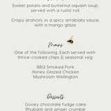 daisy floral wedding menu personalised - custom wedding menu printed