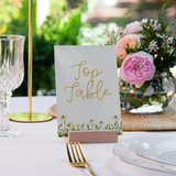 daisy floral table numbers - customised wedding table numbers in daisy design
