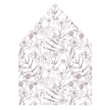 A flat lay of elegant wedding invitation envelopes, partially open to reveal beautifully designed envelope liners in various styles, including floral, modern, and classic patterns. The envelope inserts add a touch of luxury and sophistication to the stationery set.