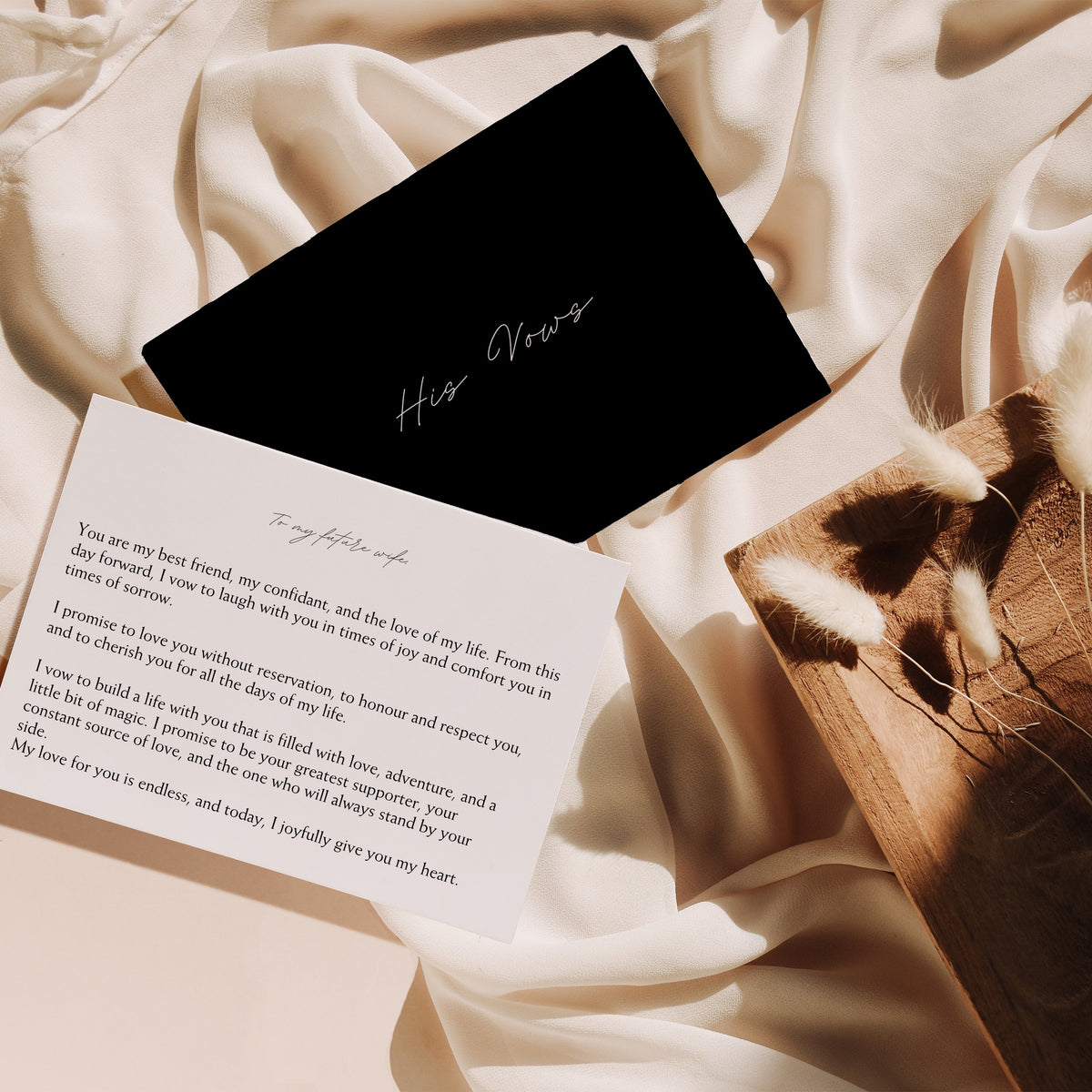 His Vows Card Black