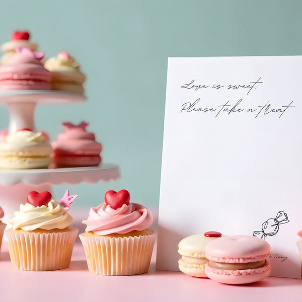 Love is Sweet wedding sweet table sign - personalised wedding signage luxury