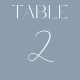dusty blue able numbers - winter collection custom table numbers - wedding table numbers