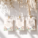 Custom Wedding Seating Plan Cards A5 or A6 – Elegant A5 or A6 wedding seating plan cards printed on 350gsm cardstock, featuring table numbers and guest names.