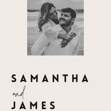 Modern wedding save the date, with bold lettering and personalised details. Luxurious and timeless save the date wedding invitations