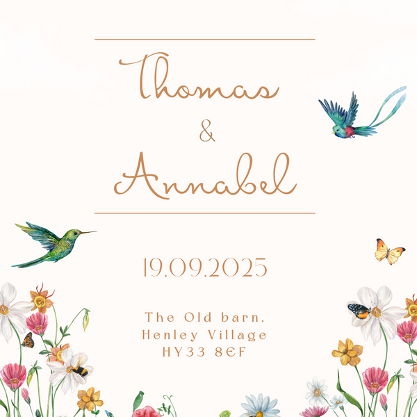 Wild Flowers Save The Date