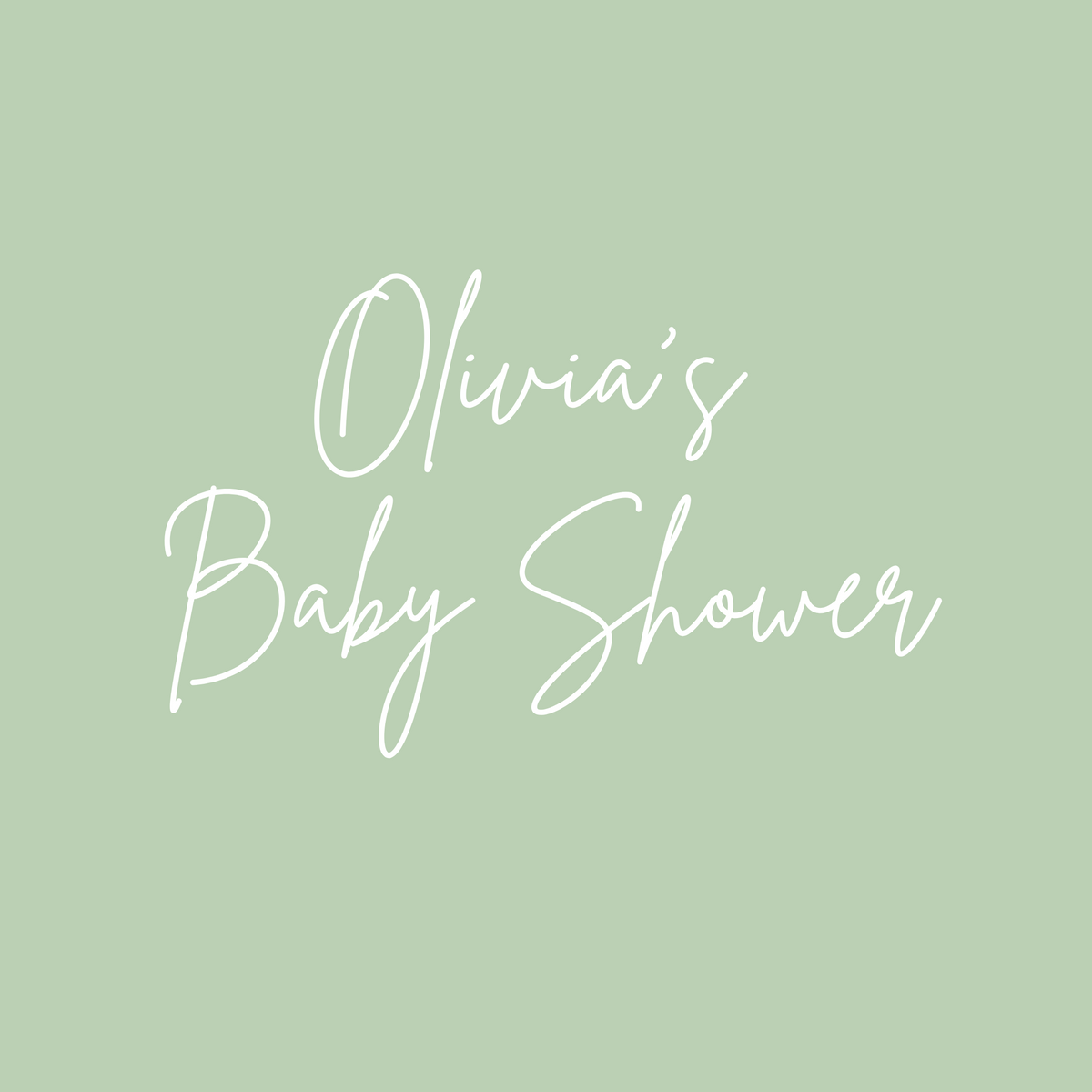 Solid Green "Oh Baby!" Baby Shower Welcome Sign