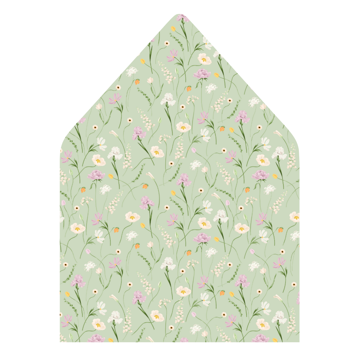 A flat lay of elegant wedding invitation envelopes, partially open to reveal beautifully designed envelope liners in various styles, including floral, modern, and classic patterns. The envelope inserts add a touch of luxury and sophistication to the stationery set.