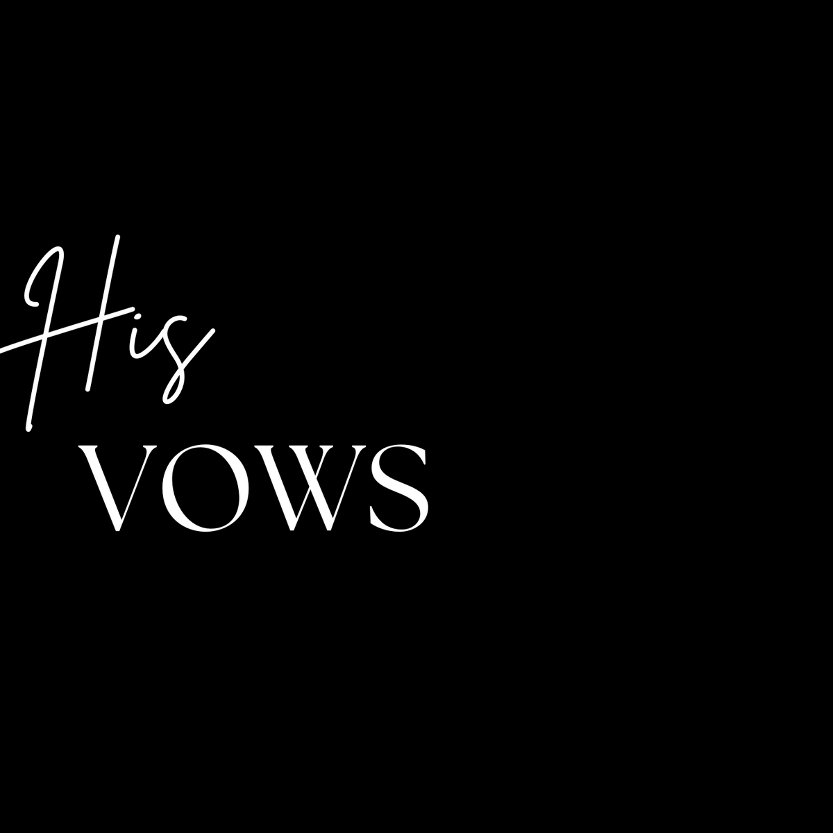 His Vows Card Black