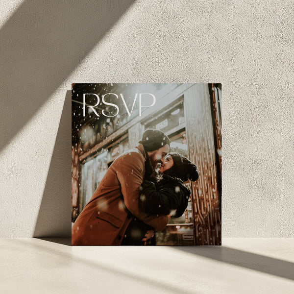 square qr code rsvp card for wedding - personalised wedding invitations RSVP cards