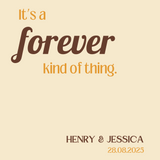 cream retro forever kind of thing wedding welcome sign - affordable wedding signage