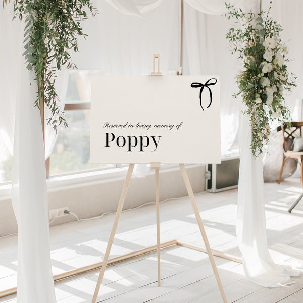 Old Money Reserved In Memory Chair Sign