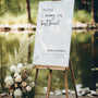 minimalist today I marry my best friend wedding welcome sign personalised