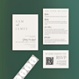 minimalist wedding stationery essentials bundle - wedding stationery bundle customised - wedding invites bundle with rsvp - personalised wedding invites rsvp bundle