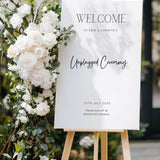 Minimalist wedding unplugged ceremony sign - featuring a simple design, with minimal elegant text and personalisation