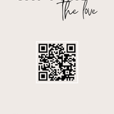 minimalist modern photo sharing qr code sign for wedding tables - luxury wedding table signage for guests to share photos