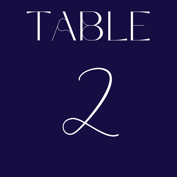 Winter Navy Table Numbers