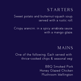 navy blue wedding menu - custom wedding menu for winter wedding - personalised wedding menu UK