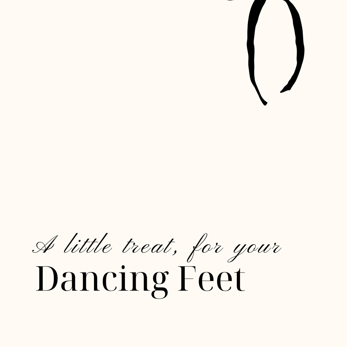 A stylish wedding sign reading "A little treat for your dancing feet, please take a pair", displayed next to a basket of flip-flops for guests. The design features elegant typography, perfect for a wedding reception.