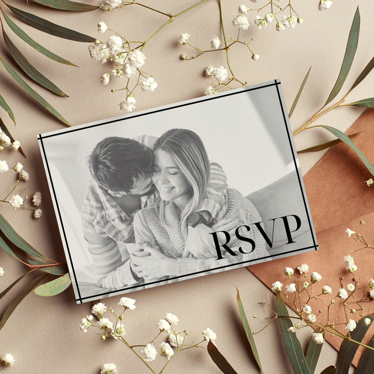 Old Money Wedding RSVP with QR Code