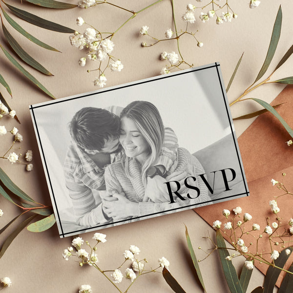 Old Money Wedding RSVP with QR Code