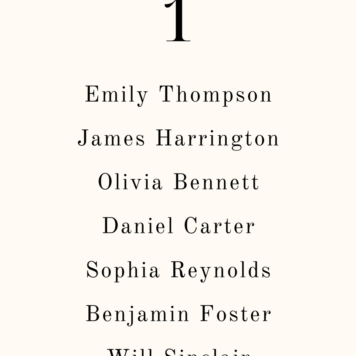 Custom Wedding Seating Plan Cards A5 or A6 – Elegant A5 or A6 wedding seating plan cards printed on 350gsm cardstock, featuring table numbers and guest names.