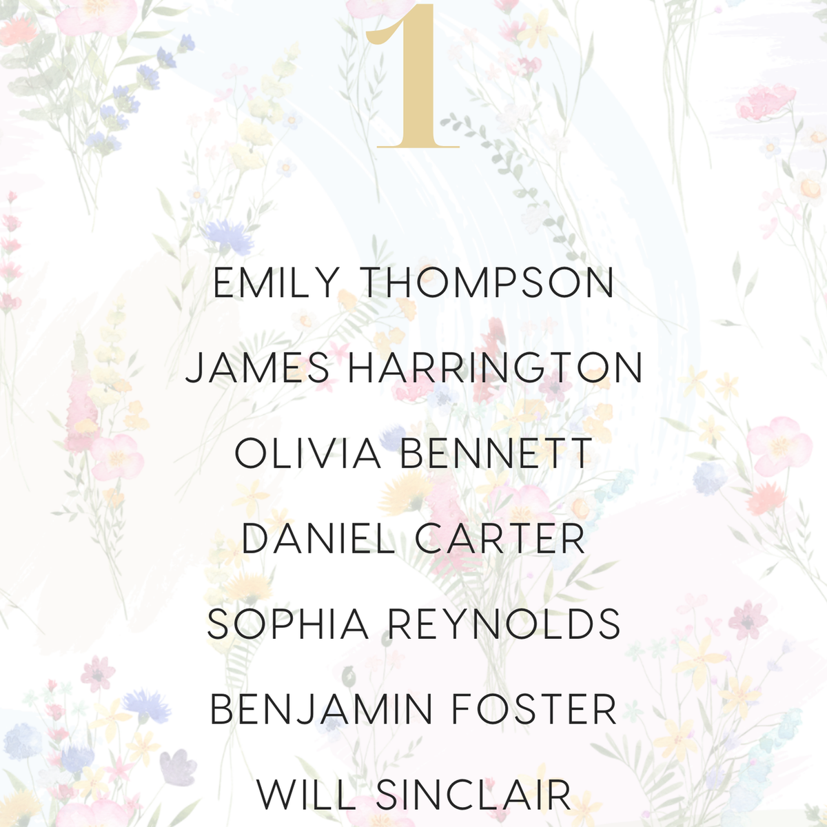 Custom Wedding Seating Plan Cards A5 or A6 – Elegant A5 or A6 wedding seating plan cards printed on 350gsm cardstock, featuring table numbers and guest names.