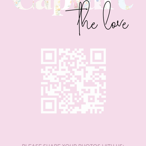 Pastels Photo Sharing QR Code Sign